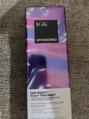 GK Hair Density Scalp Treatment - iridescent purple packaging